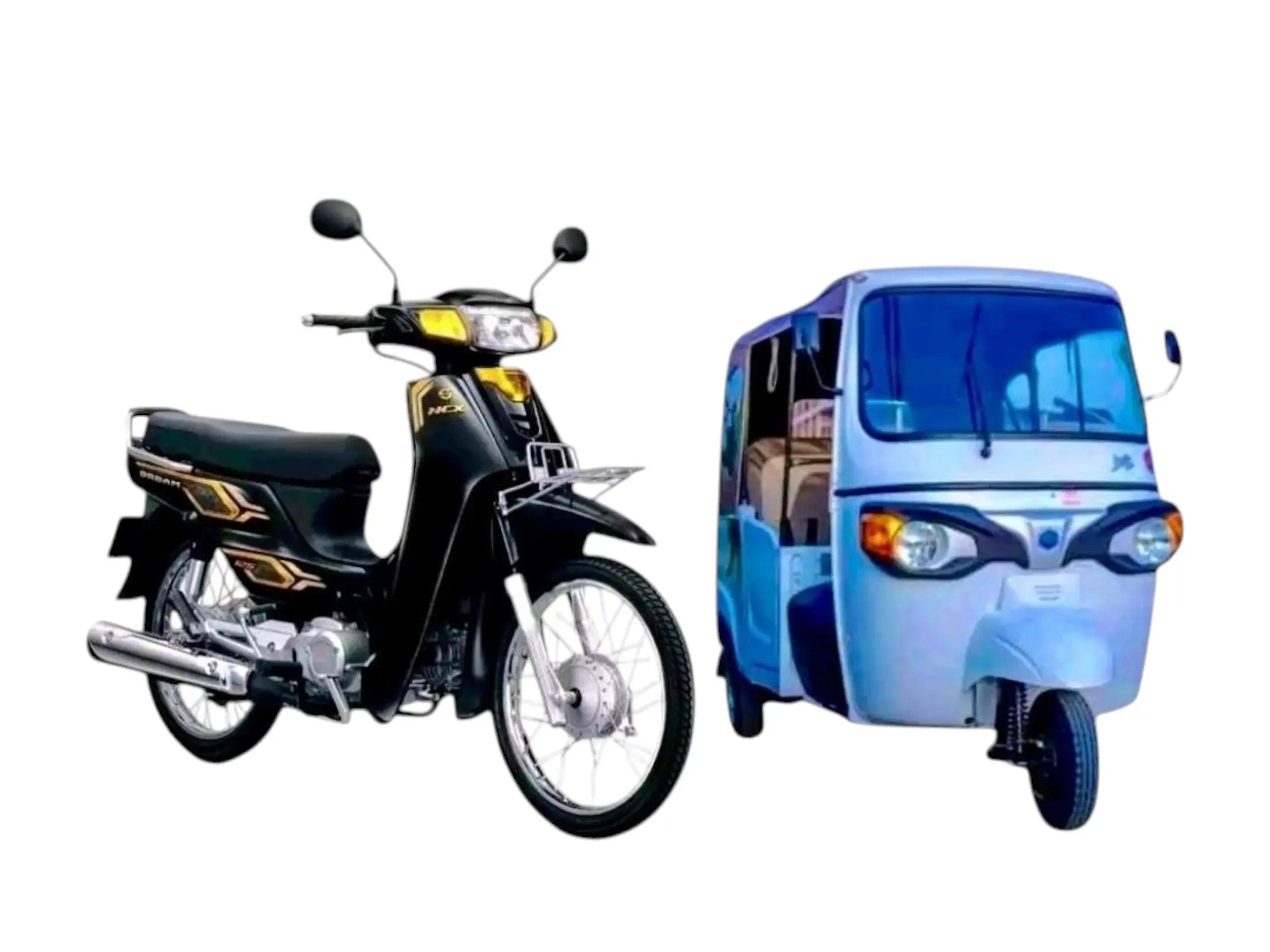 ម៉ូតូ, កង់បី, ប៊ូហ្ស៊ី / Motorcycle, tricycle, spark plug