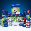BANQIU Cambodia Co.,Ltd. 出售的 DENSO Iridium TT 高性能汽车火花塞，采用双针技术，包装盒背景清晰可见。